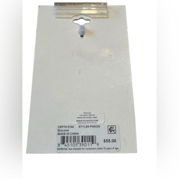 Unwritten Peanuts Graduation Adjustable Bangle Bracelet Silver plated - Picture 4 of 4